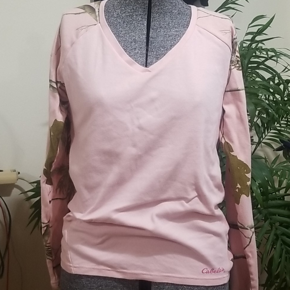Cabela's, Real Tree LS Pink Tee, S